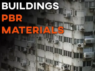 4K Apartment Buildings PBR Materials  3D model