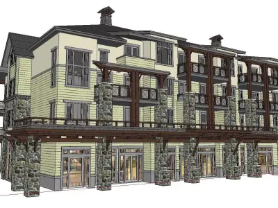 vacation spot-Resort-Fashion Leisure Hotel-0150 3D model