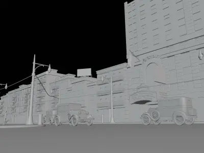 Retro City  3D model