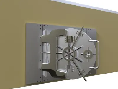 Bank Vault Low-poly 3D model