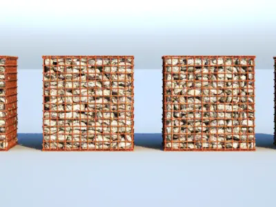 Gabion 3d - Rusty 3D model