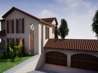 SHC Spanish Modern House 4 Without Furniture Low-poly 3D model