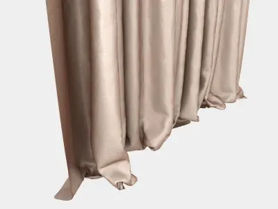 Pinch Pleat Curtain 3D model