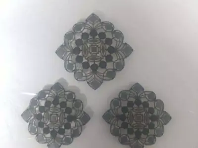 Pendant Set 4 of three tile coasters 3D print model