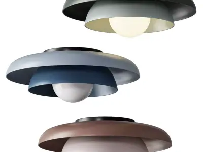 Lucia Living Neso Metal Saucer Flush Mount Ceiling Light 3D model