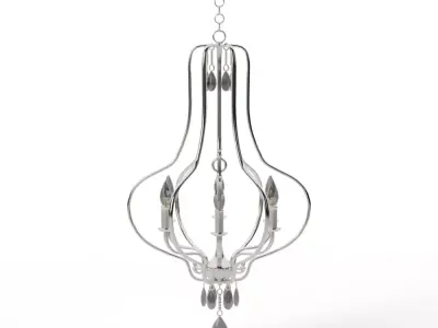 Genie 6 Light Chandelier Low-poly 3D model