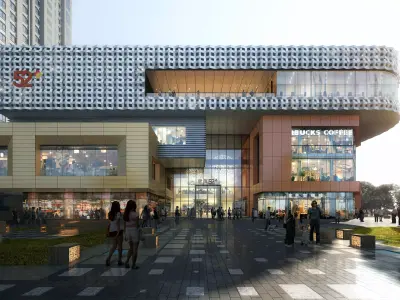 Modern Urban Retail Complex 3D model