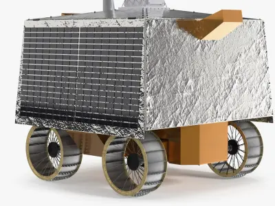  NASA VIPER Robotic Lunar Rover Silver Rigged 