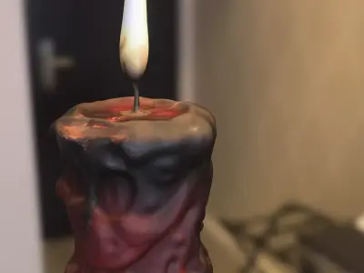 Mystic Wax Candle Low-poly 3D model