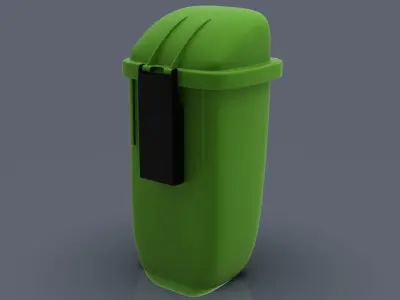 Bus stop Trash bin 3D print model by InterGalacticSupplyYard