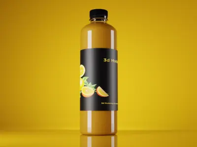Juice Glass Plastic Bottle  Free 3D model