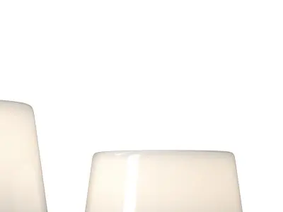 Cosy White Table Lamp 3D model