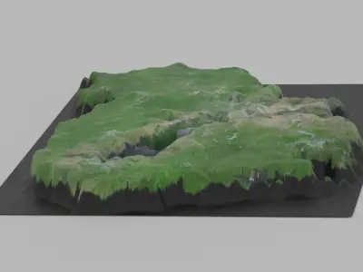 Cambodia Map Country Low-poly 3D model