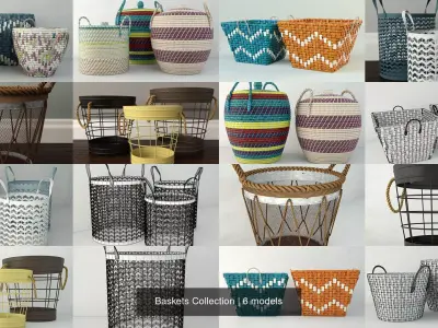Baskets Collection 3D Model Pack