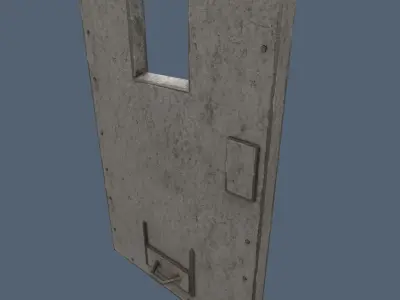 Metal door Low-poly 3D model get