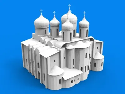 Saint Sophia Cathedral in Novgorod - mini World 3D print model