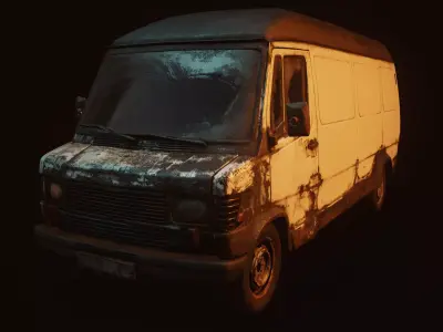 Next generation old van Low-poly 3D model