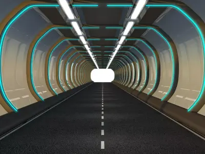 Sci Fi Tunnel 3D model 40