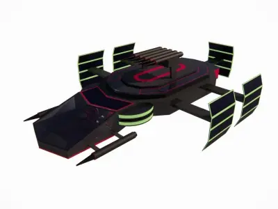 SPACSHIP MODEL spaceship Low-poly 3D model