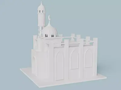 One Tower Masjid Free 3D model
