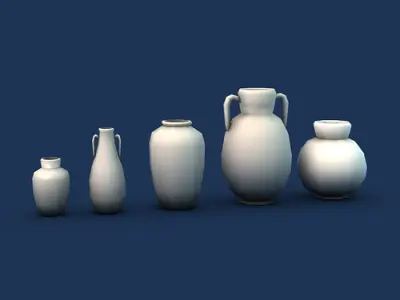 Low poly greek pottery Low-poly 3D model