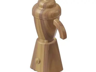 Wooden Mixie Home Appliance Toy 3D model