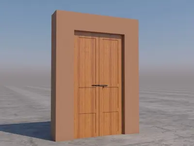Traditional Moroccan Door Marrakech 3D model