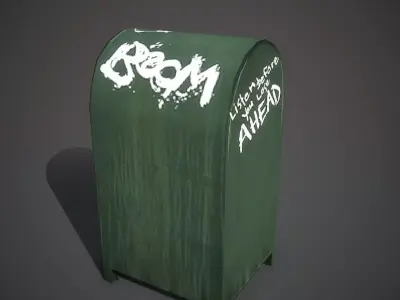Mailbox Mobile Ready Low-poly 3D model