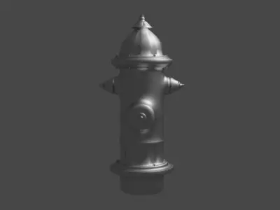 Fire Hydrant low poly Low-poly 3D model