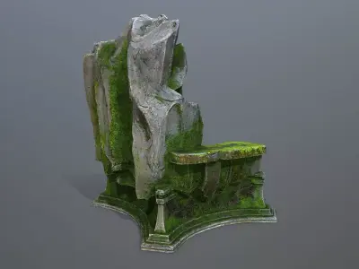 Throne  Low-poly 3D model
