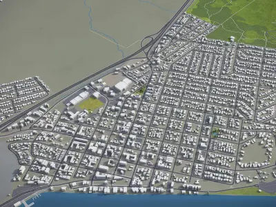 Morro Bay  Low-poly 3D model