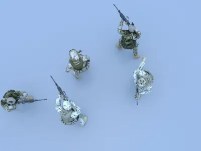 soldier Low-poly 3D model