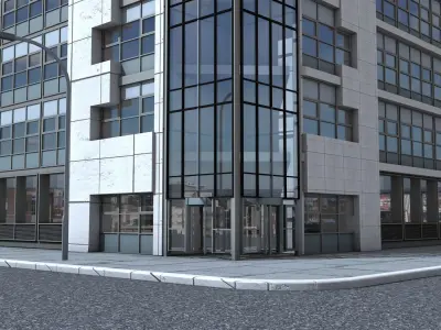 Modern office building 3D model 6