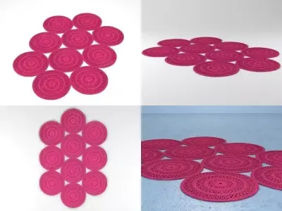Shang crocheted placemats - 3D model