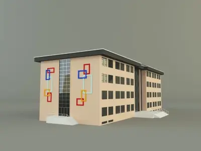 school building design 3D model