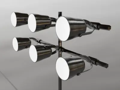 Industrial light stand  Hangar lights Floor lamp 3D model