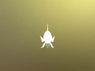 Low Poly Stylized Abyssal Void-Fin Fish - PBR Low-poly 3D model