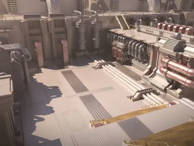 Scifi factory 3D model