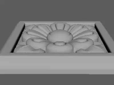 rosette flower 3D model 11