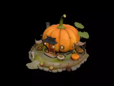 Pumpkin Cottage 3D model