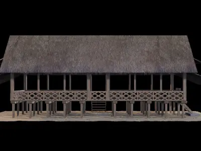 Rumah Adat Baileo - Maluku 3D model