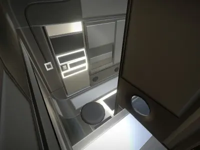 Futuristic Living Module Basic Version Low-poly 3D model