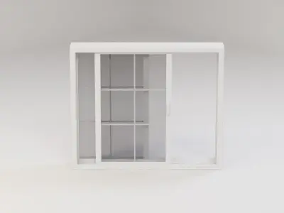Sliding Glass Window 2 Low-poly 3D model