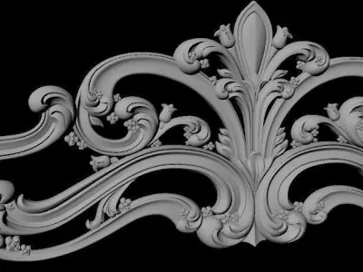 bed headboard and footboard 3D model