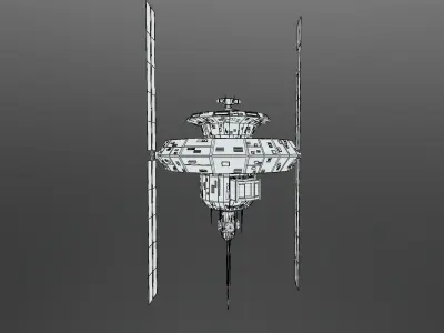 Earth Orbital 1 Remastered Low-poly 3D model