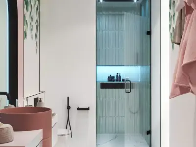 Contemporary Pastel Bathroom   Designer Vanity  3D model