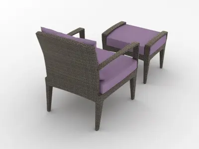 Dedon Panama Lounge Chair 3D model