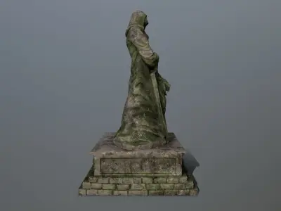 old statue 3 Low-poly 3D model