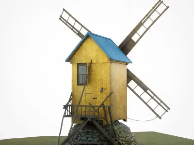 Game-Ready Meelase Windmill Low-poly 3D model