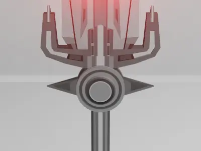 Sword with light Free low-poly 3D model